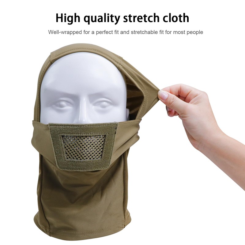 Qavctw Airsoft Balaclava Mesh Mask Full Face Tactical Breathable Mask