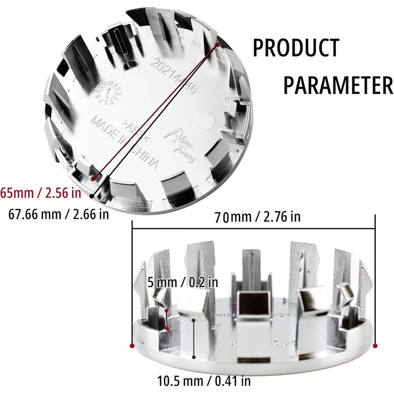 RTrhinoTuning 4PCS Wheel Center Caps Compatible with Armada Titan Pathfinder