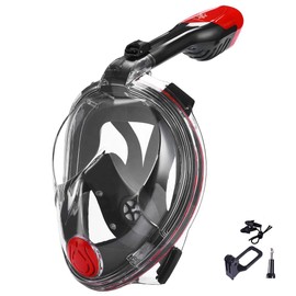 VILISUN Diving Mask, Full Face Mask, Effortless Breathing Diving Goggles, Foldable Snorkel Mask, Anti-Fog and Anti-Leak Technology with 180° Field of View and Camera Holder for Adults