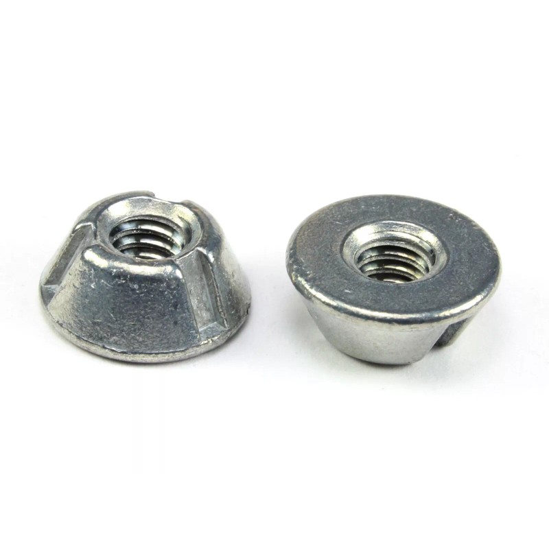 Trident 5pcs 1/4-20 Tri-Groove Tamper Proof Security Nuts Zamak 5
