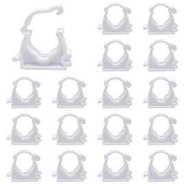 Udbrud Pack of 20 Clamping Clamps, Inner Diameter 32 mm, Plastic Mounting Clamp, Pipe Clamp, Pipe Clips, Pipe Holder Clip for Pool, Pond, Washing Machine and Garden