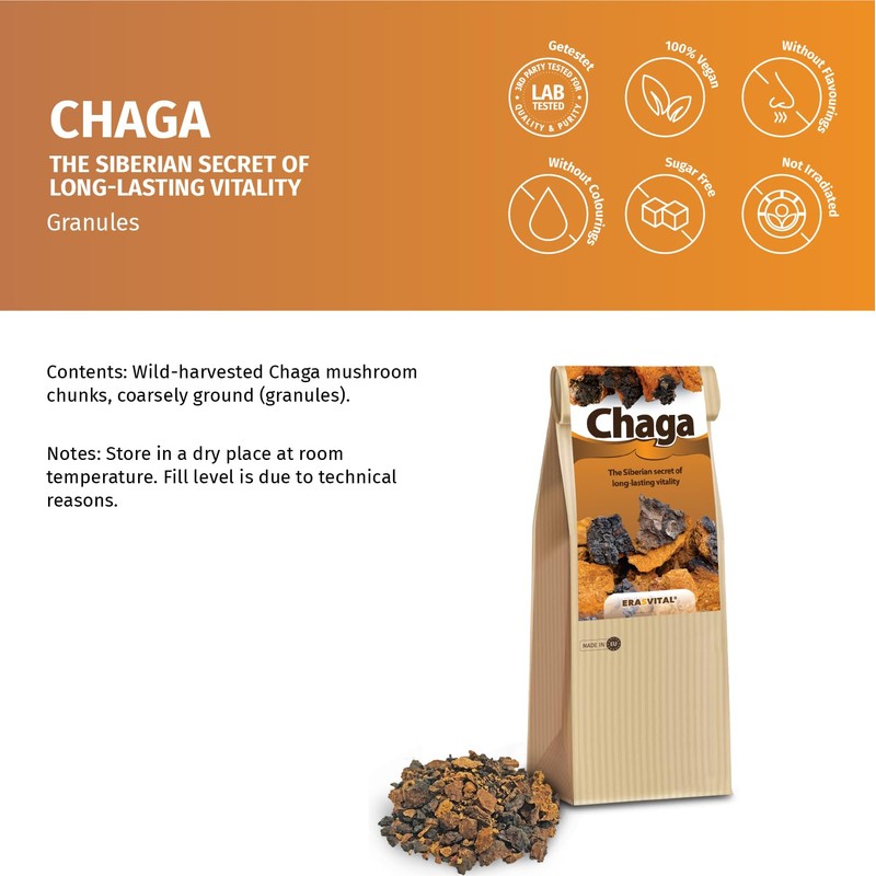 Chaga Mushroom Coarsely Ground Wild Collected in the Forests of