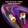 RG6 COAXIAL Cable with 90-Degree Angled Connector - 30ft /
