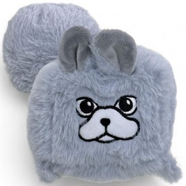 MIJOMA Plush Ball Animals – Versatile Mini Plush Toys, Convertible to Balls, Diameter 10 cm, Super Cuddly, for Outdoor & Indoor Fun, 100% Polyester (Dog Grey)