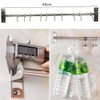 Kitchen Sliding Hooks, Stainless Steel Hanging Rack Rail Organize Kitchen