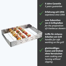 Westmark Barbecue Skewer Holder Set of 7 – Ideal for Preparing Kebab or Other Barbecue Skewers – Stainless Steel