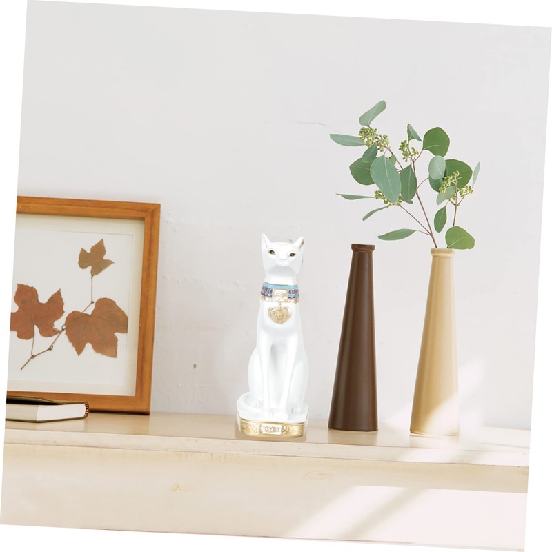 Ciieeo Lifelike Decorative Cat Figurine Small Egypt Cat Model for