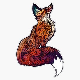Space Fox Sticker Bumper Sticker Vinyl Decal 5"