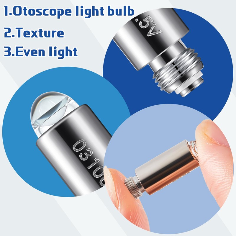 Funtery 4 Pcs Halogen Replacement Bulbs Compatible with Welch Allyn,