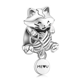 Annmors Charm, Love You Hearts, Pendant, S925 Sterling Silver Bead Charm with Cubic Zirconioa for European Bracelets, Necklaces, Mother's Day, Christmas Jewellery Gift for Men and Women, Cubic