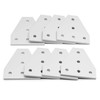 Befenybay 8 Pieces/Set Corner Bracket Plate Surface Anodic Oxidation Silver