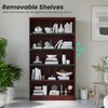 i-VTIES Bookcase Adjustable Storage Shelves,5-Tier Modern Wood Bookcase for Bedroom,60-Inch