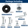 AcbbMNS 4 Pcs Luggage Suitcase Replacement Wheels 50mm x 18mm,