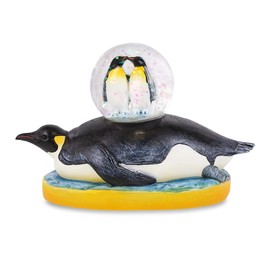 CoTa Global Penguin Snow Globe - Magical Rainbow Water Globe Figurine with Sparkling Glitter, Collectible Novelty Ornament for Home Decor, for Birthdays, Christmas, and Valentine - 45mm