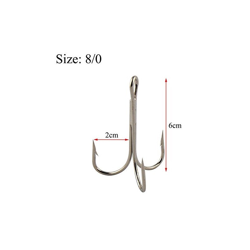 JSHANMEI ® 10PCS/Lot Strong Large Size Big Game Treble Fishing
