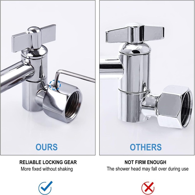 JINYOMFLY Shower Arm Extension 16" Shower Head Extension Arm Shower