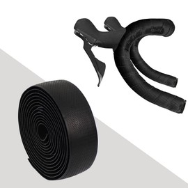 PANTHER Bicycle Bar Tape, Cushion, PU, Lightweight, Flexible and Comfortable, Shock Absorption, Reduces Fatigue, Anti-Slip, Easy to Grip, Left and Right Set, Easy to Install, Drop Handle, Bull Horn