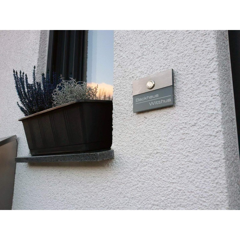 Metzler Doorbell Stainless Steel – Anthracite RAL 7016 – Includes