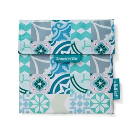 Roll'eat ®- Snack'n'Go Patchwork | Wiederverwendbarer und Ökologischer Snackhalter ohne BPA, Grün