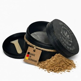 KiefKeeper Premium XL Pollen Shaker - Manual Hash Extractor & Kief Maker - 125 Micron Stainless Steel Strainer for Trimmings & Blooms - Sustainable 3D Printing Made in Germany - Includes Scraper, Black