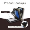 AfitLulu Men's Faux Leather Driving License Wallet with 4 Transparent