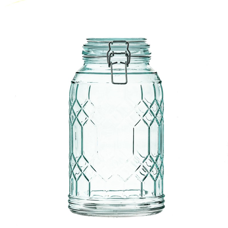 10 Strawberry Street Bleeker Glass Canister, Green, Set of 3