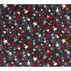 Santee Stars PATRIOTIC Fabric Red White Blue USA Cotton  BY THE YARD