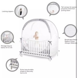 Joinsi Baby & Beyond Baby Crib Tent Safety & Mosquito Net Self Locking Zippers