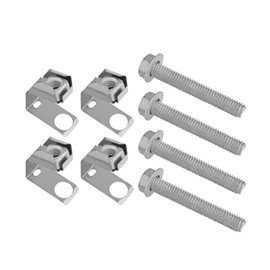 Zieichy 4 Pack Exhaust Manifold Hardware Kit 03442 /w 4 Bolts & U-Nuts,Fits for Ram 1500 2500 3500 4500 5500 2011-2024|Jeep Wrangler 2007-2012|Dodge Dakota 2004-2011, Replaces 6036734AA 6036684AA