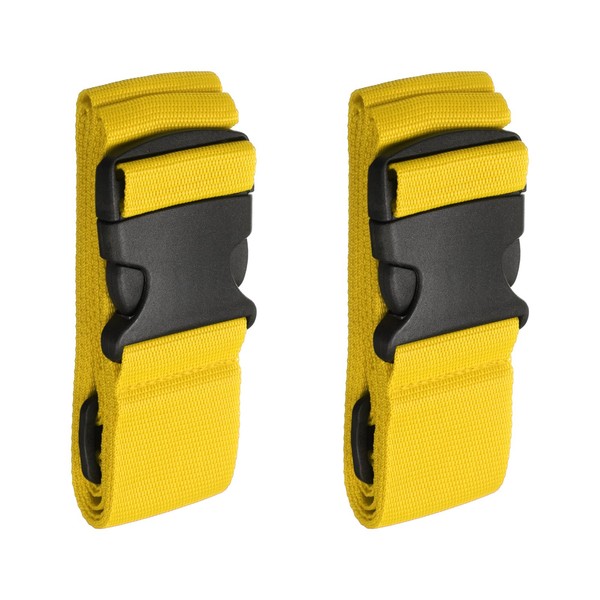 HARFINGTON 2pcs Luggage Straps Adjustable Buckle Luggage Connector Straps Nylon