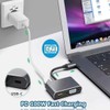 USB C to VGA Multi Adapter, 4-in-1 USB C to