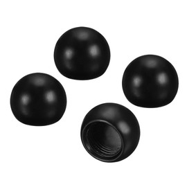 MECCANIXITY M10 Lamp Finial Cap Knob, 15mm Dia. Female Nuts Lamp Decoration Accessories for Lamp Harp Top Lampshade Holder, Black, Pack of 4