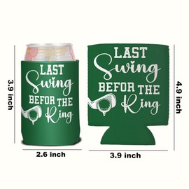 6Pcs Golf Beer Can Cooler, Bachelor Party Can Sleeves Neoprene Insulator Drink Glasses Cup Holders for Outdoor Activities Supplies Golfer Gifts Koozies