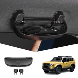 JYCDC Sunglasses Holder Compatible with Toyota Land Cruiser Prado 250 LC250 2024 2025 Sunglasses Case Storage Box,Magnetic Glasses Organizer Accessories Interior Modification(Black)