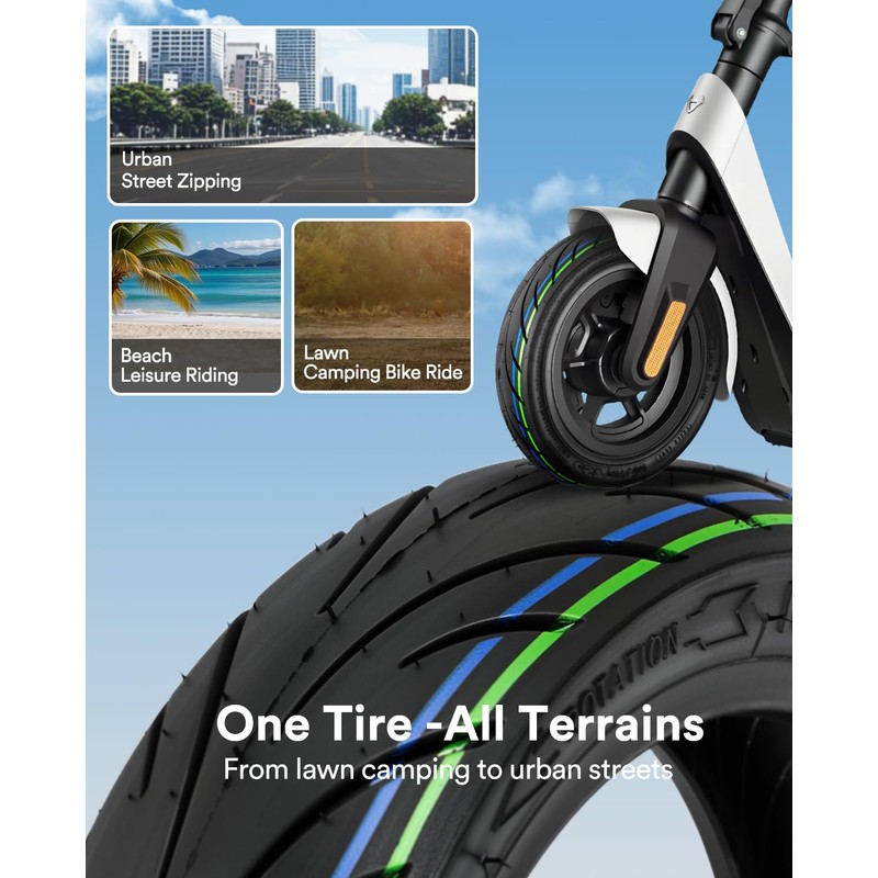 GLDYTIMES 10x2.30-6.5 Highway vacuum Tire, 10x2.3 Non-slip Tubeless, Fit for