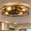 Flush Mount Caged Ceiling Fan: 20" Caged Ceiling Fan with