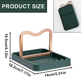Set of 2 Cooking Spoon Rest, Foldable Pot Lid Holder, Spoon Rest Kitchen Plastic Cooking, Aluminium Cooking Spoon Rest for Kitchen Pot Lid and Spoon Drip Tray
