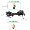 traderplus 3-Pack 10FT RP-SMA Male to Female Extension Cable WiFi