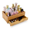 GOBAM Bamboo Makeup Organizer and Storage with Drawer, Wooden Cosmetic