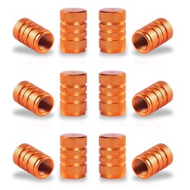 Tire Valve Stem Cap Cover - 12 Pack Tire Air Caps Metal with Plastic Liner Corrosion Resistant Leak-Proof for Car Truck Motorcycle SUV and Bike
