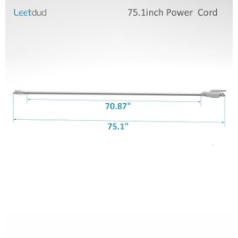 Leetdud Replacement Power Cord for Air Kit Pro Under Cabinet Lighting, 5.9 Ft Input Cable Compatible Supply Cord, 70 Inch Plug in Quick Connect Power Cable