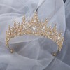 Gold Crystal Wedding Tiaras Women Tiara Bride Crowns Royal Queen