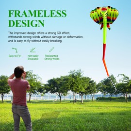 Kites for Adults Giant 41ft Stingray Kite for Adults and Kids Large & Beach Kite with Reel, for Outdoor Fun