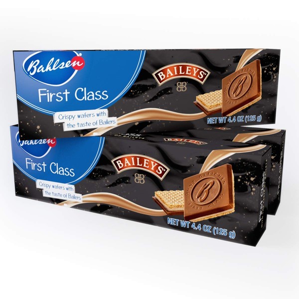 Bahlsen First Class Cookies with the famous flavor of Baileys Original Irish Cream (3 boxes) - Wafers covered in cream with the taste of Baileys and milky European chocolate  - 4.4 oz boxes