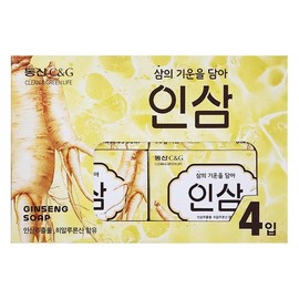 Ginseng Soap Infused with the Energy of Dongsan Ginseng 90g (4 Packs x 1 Pack) / 동산 삼의 기운을 담아 인삼 비누 90g 4입 x 1개