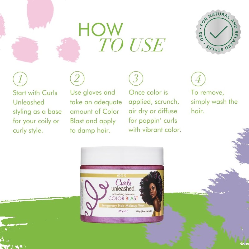 Curls Unleashed Color Blast Temporary Hair Makeup Wax - Mystic