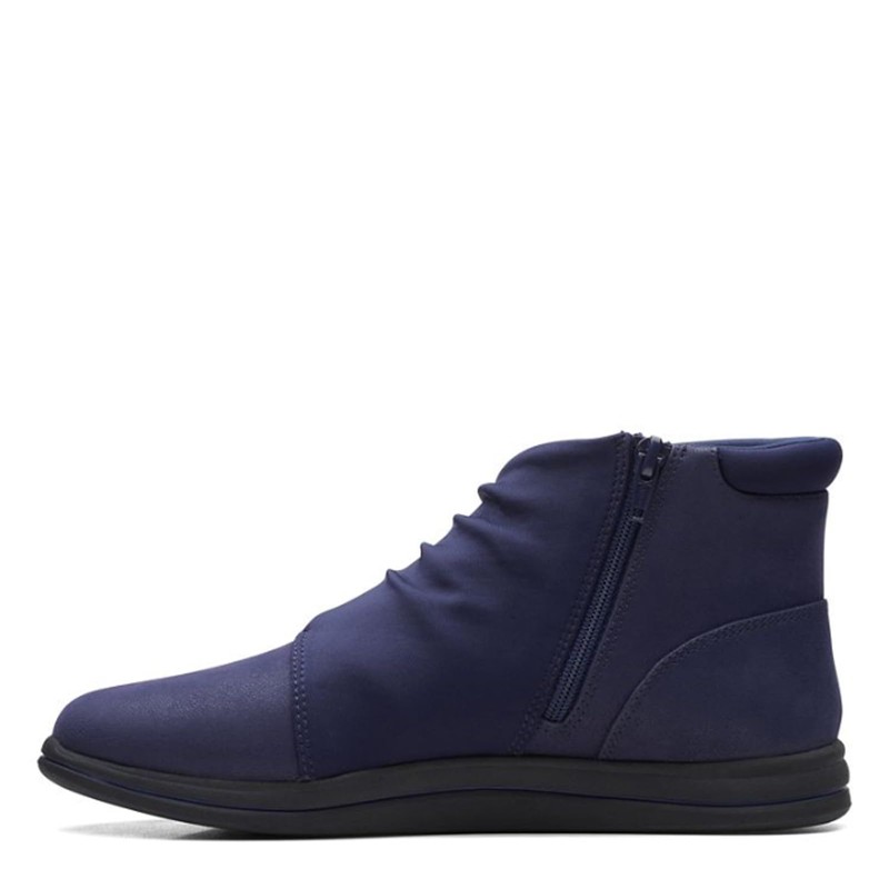 Clarks Breeze Dusk Botines para mujer, Dark Navy Textile, 5