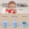Ginbear 2-in-1 Sip-N-Straw Baby Cup, Spill Proof Non-toxic BPA Free