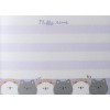 Crux Fluffy Time Hedgehog & Cat Mini Memo Pad (100902)~KAWAI