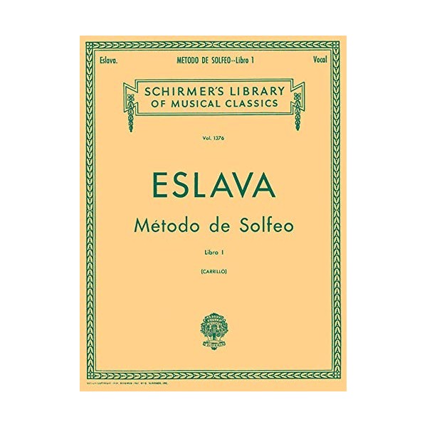 Metodo de Solfeo - Book I: Voice Technique (Schirmer's Library